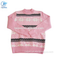 Winter Girls Knitted Sweater With SnowFlake Pattern Kids Woolen Pullover Sweater Decorated With Diamonds